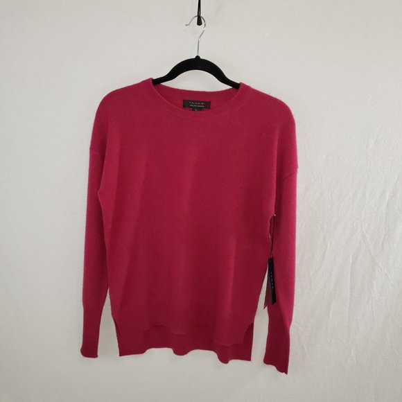 Tahari Sweaters - TAHARI 100% 2-Ply Cashmere Sweater Magenta Color Long sleeves Size S NEW WTH TAG